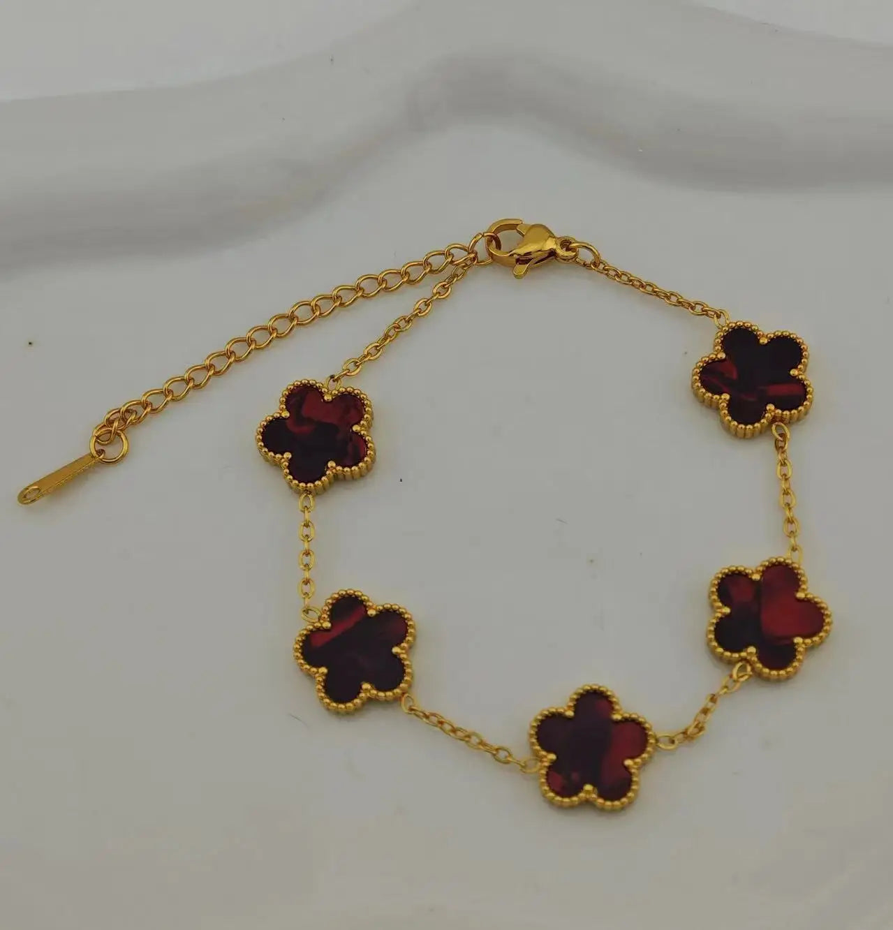 Clover 18k Gold Plated Unisex Bracelet