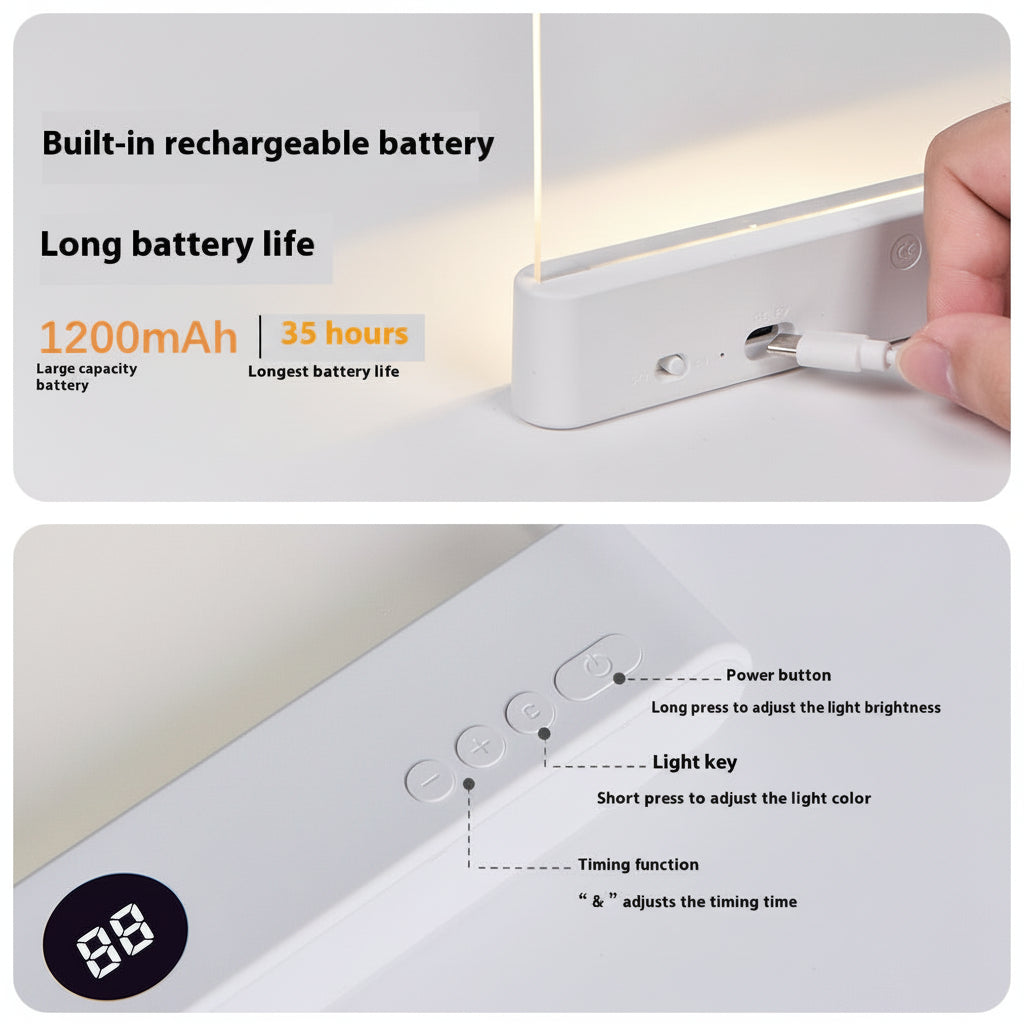 LED Tablet Reading Light Rechargeable
