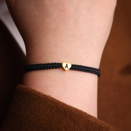 Custom Engraved Initial Bracelet for Couples and Friendships | Matching Bracelets for Him Her | Gift Boyfriend Anniversary Bestie Birthday