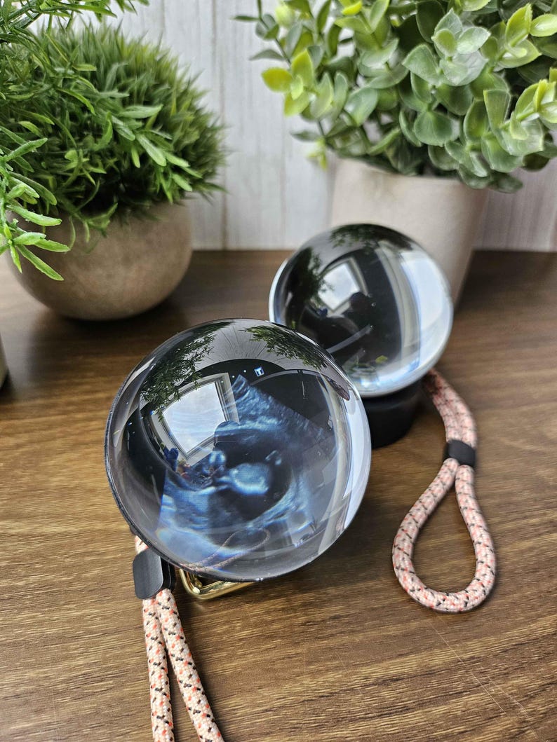 Couples Memory Orb – Custom Crystal Video Sphere with Sound | Wi-Fi App or USB-C Upload | Romantic Keepsake Gift