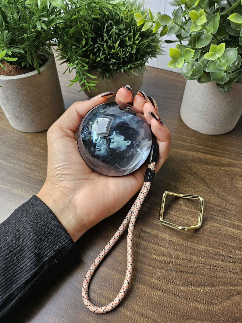 Couples Memory Orb – Custom Crystal Video Sphere with Sound | Wi-Fi App or USB-C Upload | Romantic Keepsake Gift